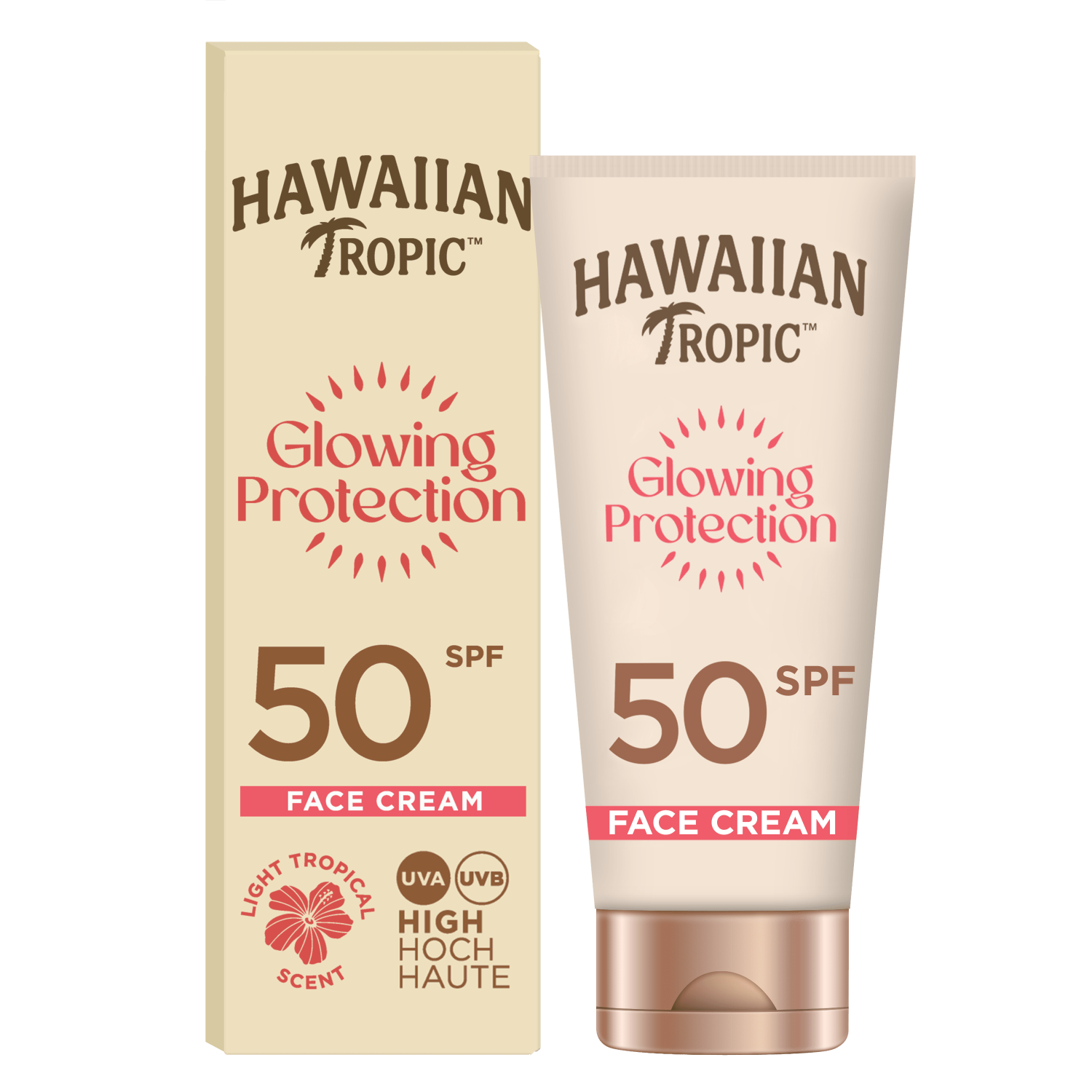 HAWAIIAN TROPIC Glowing Protection Crème solaire visage SPF 50 - 50 ml