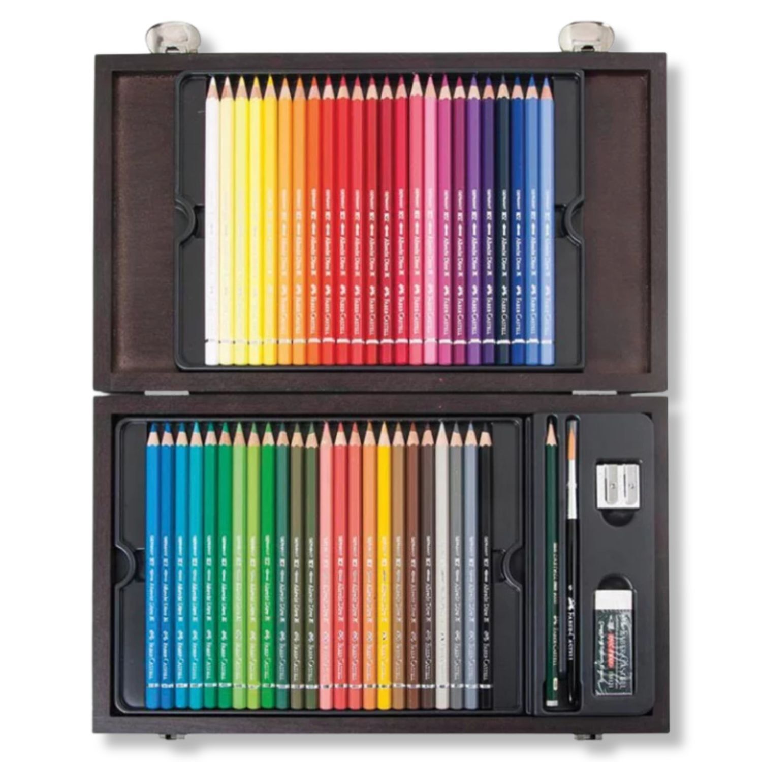FABER-CASTELL Polychromos Coffret en bois de 48 crayons de couleur