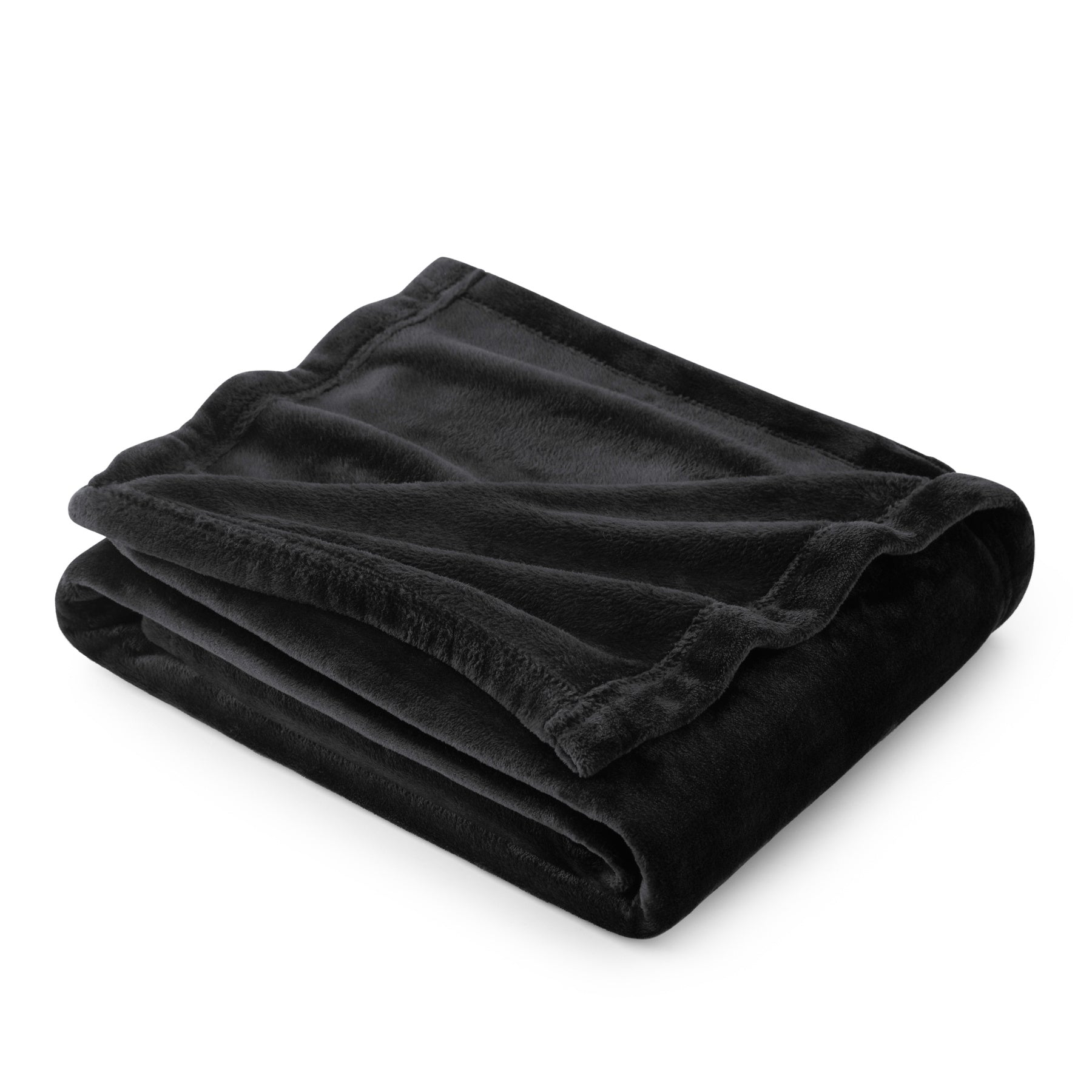 Plaid Polaire Couverture Canapé - Douillette en Microfibre en Flanelle, Douce et Chaude, Jeté de Canapé Grande Taille, XL 150 x 200 cm, Noir, 90% Polyester