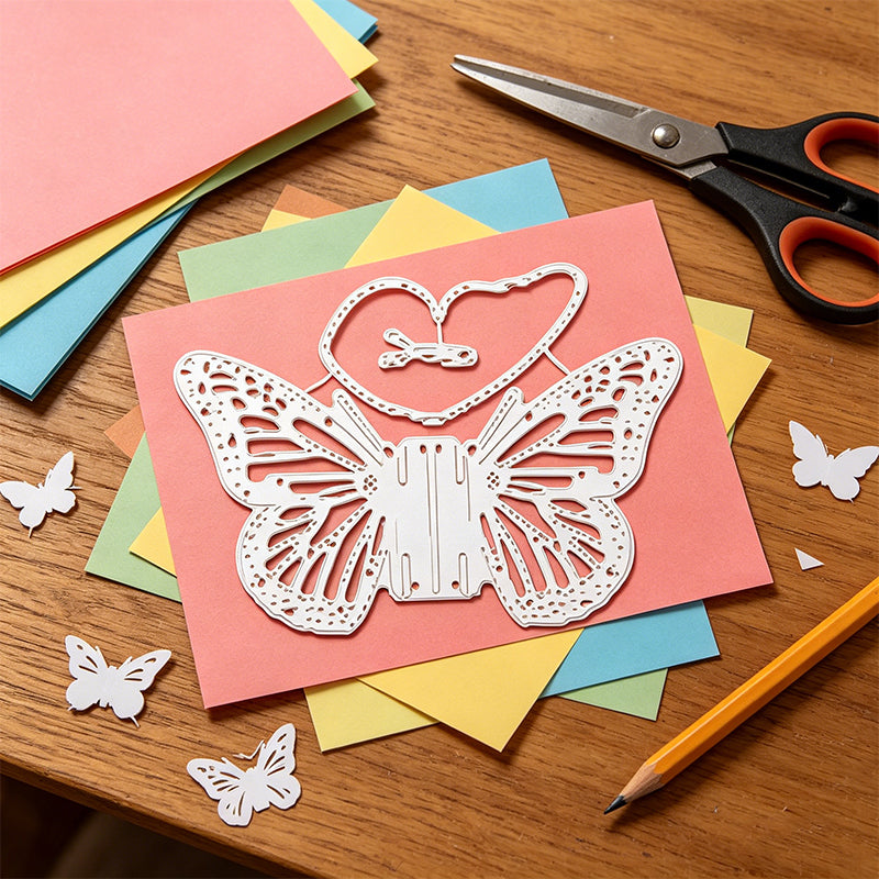 Creative pour papillon dies de découpe en métal gabarit scrapbooking outil de gaufrage cartes en papier album décoration, un papillon et outils