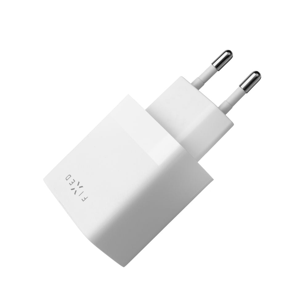 Chargeur de voyage FIXED double USB 17W, Blanc