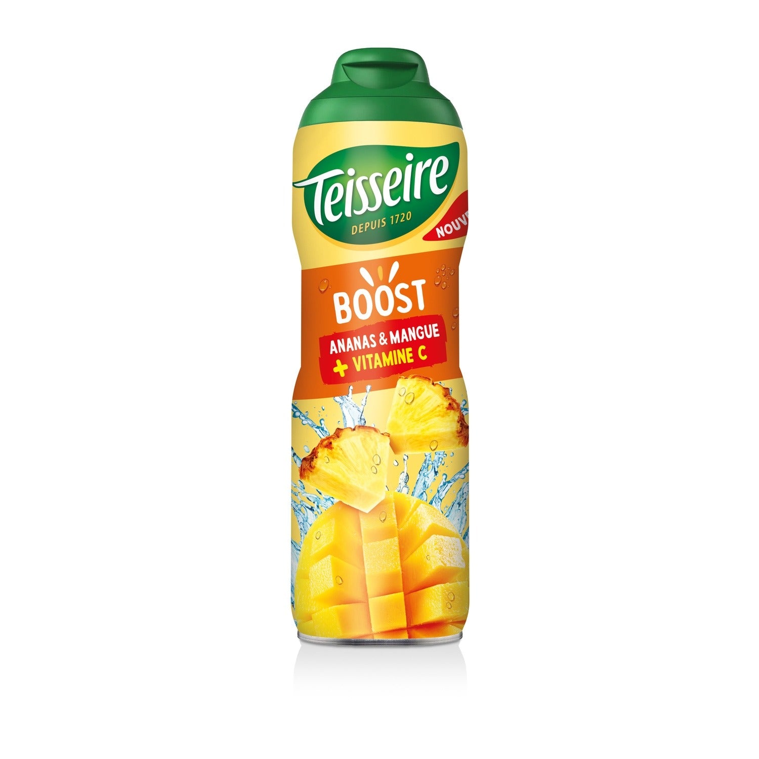 Teisseire Bénéfices Sirop Boost Ananas Mangue Vitamine C 60cl