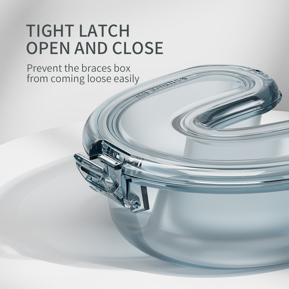 GAONLY Boîte orthodontique compacte pratique pour appareils de contention et prothèses dentaires partielles - Étui pour protège-dents pour utilisation au travail ou à l’école