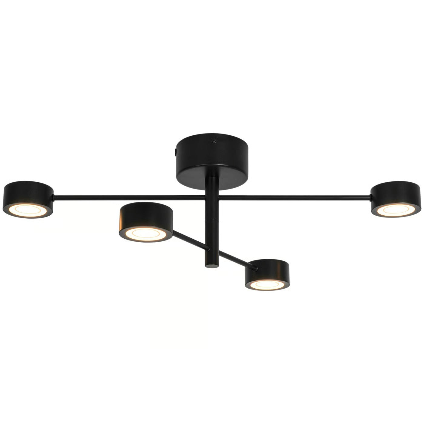 Spoterie CLYDE Flex 4 spots Rail - LED intégrée métal noir - blanc chaud 2700k IP20 - Nordlux, Intérieur