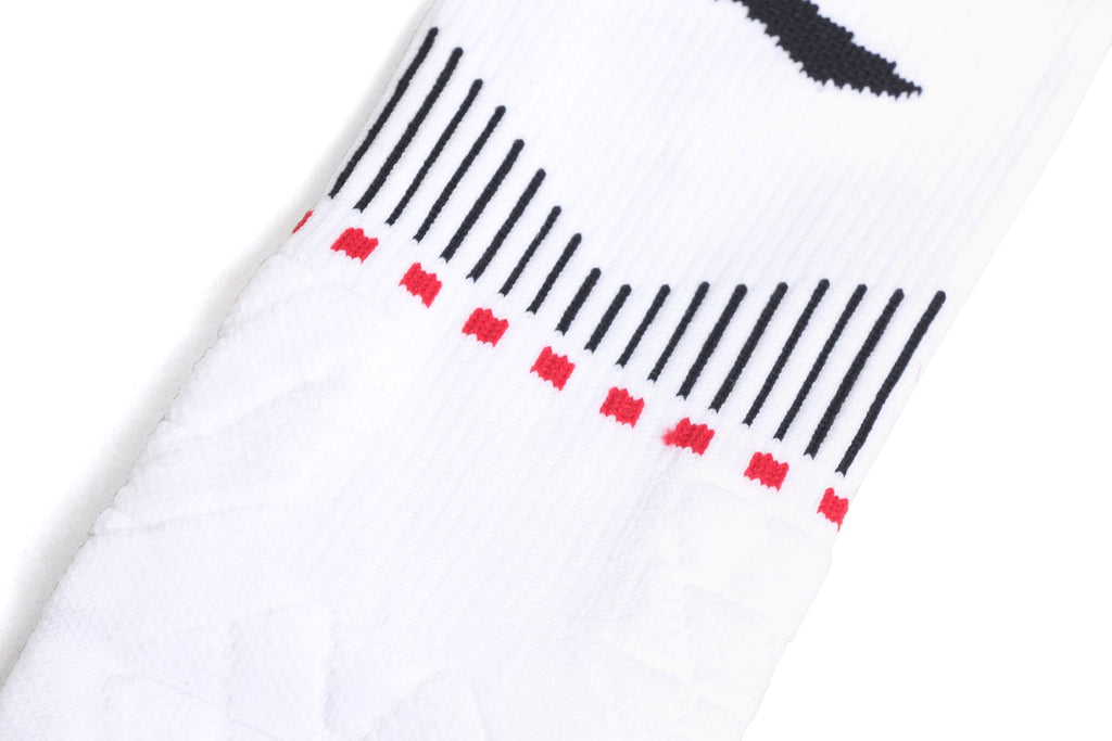 LI-NING Chaussettes mi-longues de basket-ball résistantes, confortables et respirantes blanc/noir/rouge honneur XL