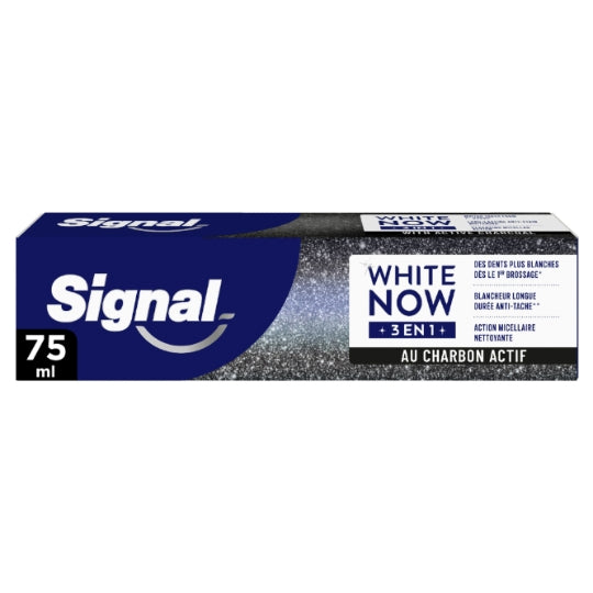 Signal 3-en-1 White Boost Dentifrice Charbon Actif Tube 75 ml