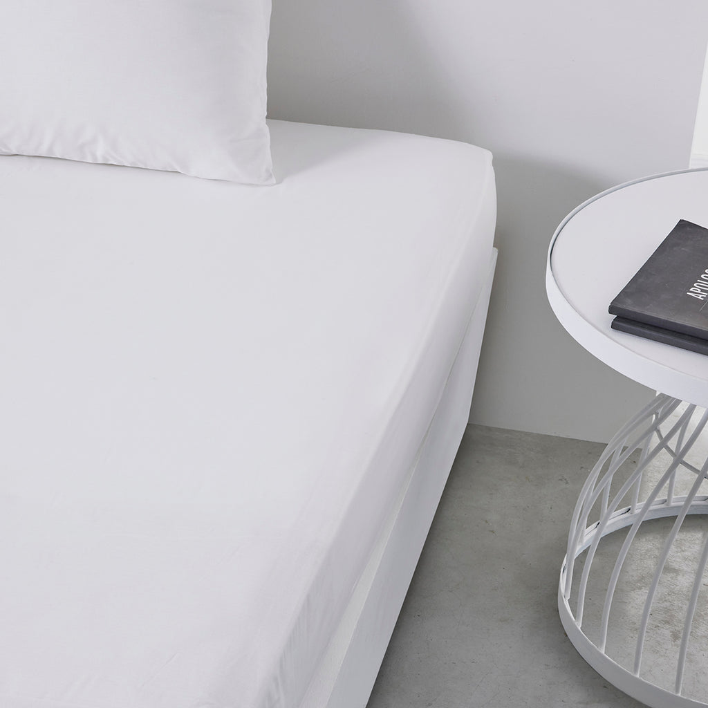TODAY Essential Drap-housse en coton craie - 140 x 190 cm, profondeur 23 cm
