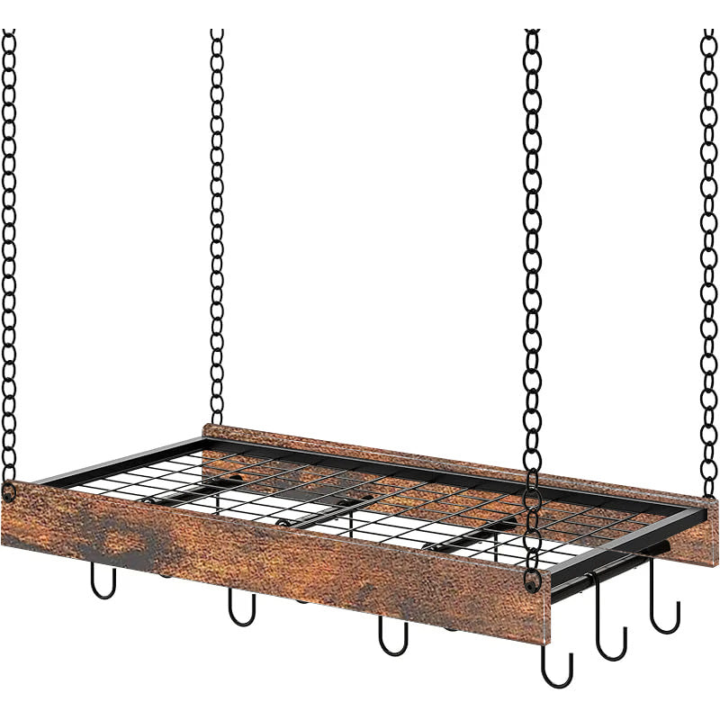 SRD Étagère de rangement flottante noire pour îlot de cuisine, gain de place, pour la maison