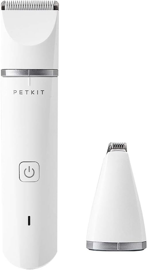 PETKIT Pro Tondeuse électrique 2-en-1 professionnelle sans fil, rechargeable et étanche pour animaux - Blanc