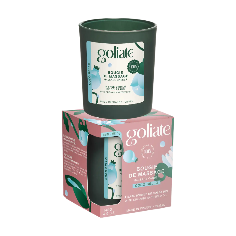 Goliate Bougie de massage à l’huile de coco biologique Bello 140 g