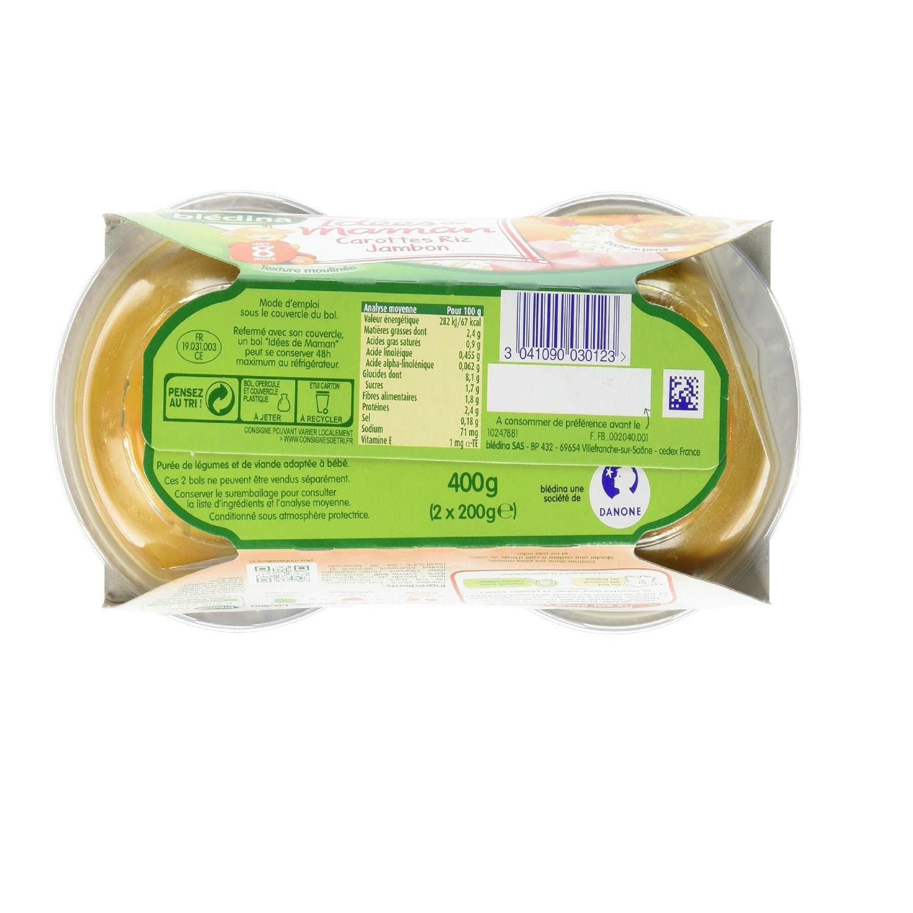 Bledin.bol moulin.carot2x200g