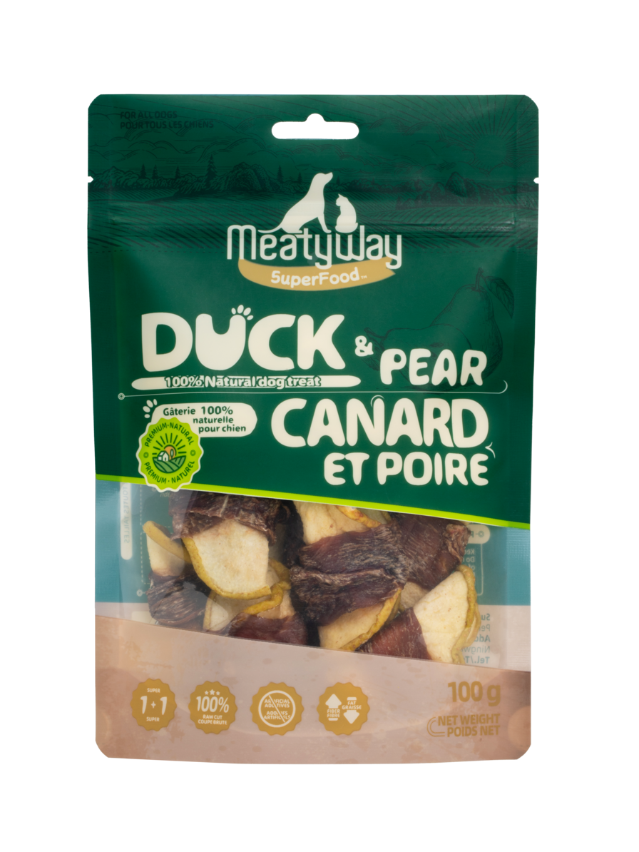 MeatyWay Friandises tendres au canard et poire - 100 g