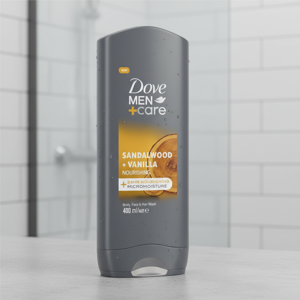 DOVE Men+Care - Gel douche Bois de santal et vanille - 400 ml