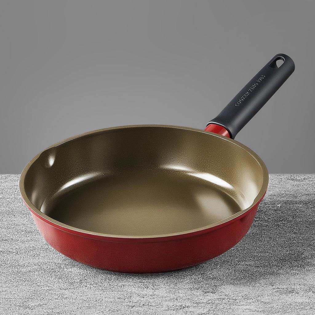 COOKER KING Poêle antiadhésive 28 cm, revêtement céramique au titane, sans PTFE ni PFOA, compatible induction