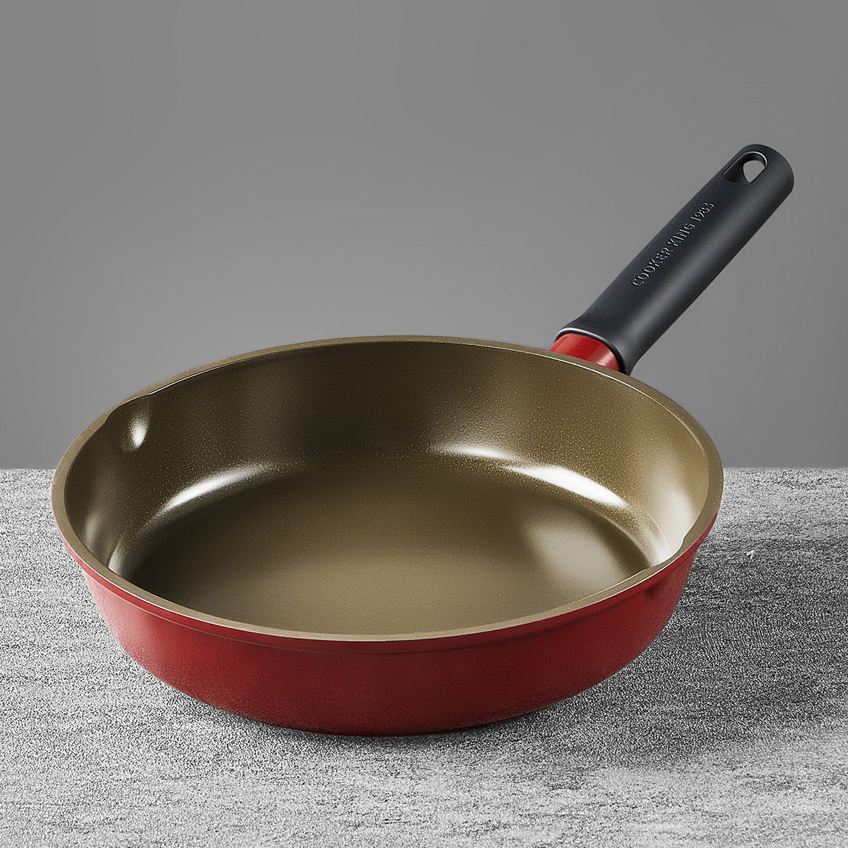 COOKER KING Poêle antiadhésive 28 cm, revêtement céramique au titane, sans PTFE ni PFOA, compatible induction