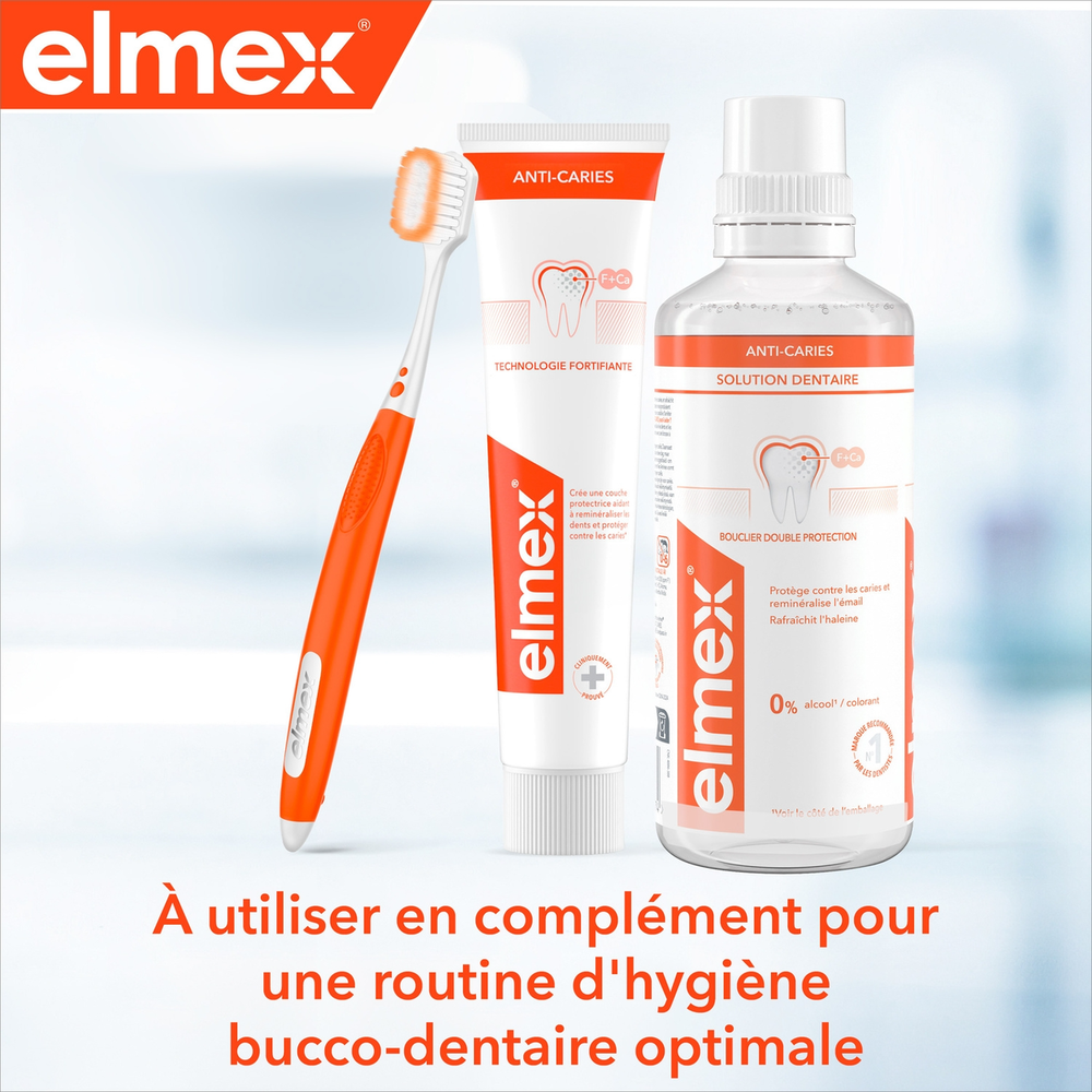 ELMEX Anti-Caries Original Toothpaste - 75ml - Pack of 3 (3 x 75ml = 3 tubes)