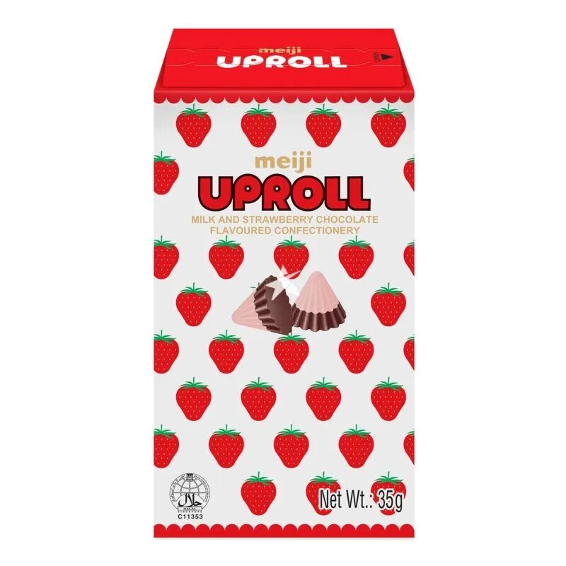 Meiji Uproll Chocolat au lait et fraise 10