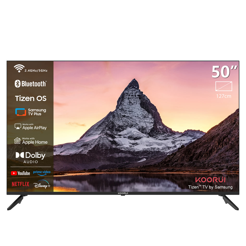 KOORUIK 50Q1UQ-T8, 50 pouces, 4K QLED, TIZEN TV, K50Q1UQ-T8, Son dynamique avec Dolby Audio, Finition métallique haut de gamme