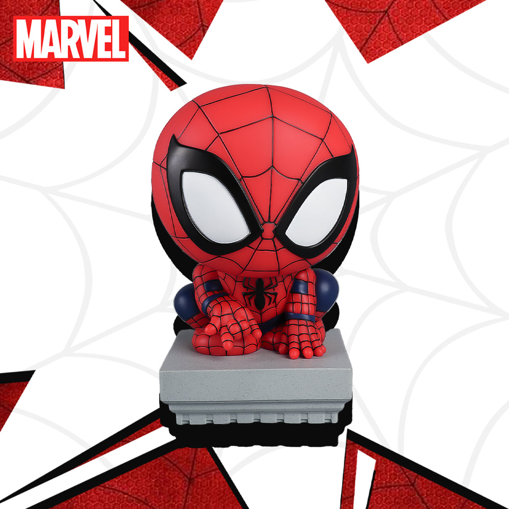 Tirelire Marvel Spider-Man Officielle en PVC 3D – Figurine Cartoon Étanche et Anti-Choc, Fait Main, Objet de Collection et Décoration de Bureau ou Maison, Idée Cadeau