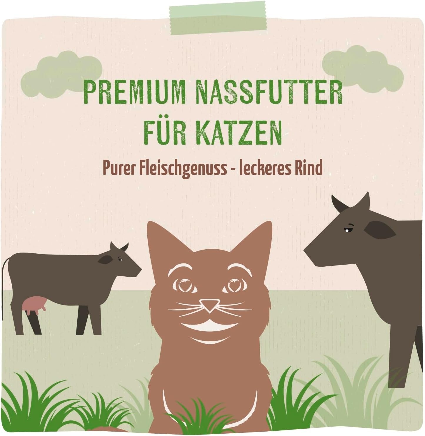 MjAMjAM [Peut être servi frais pour l'été] Aliment humide pur pour chat au bœuf - 400 g x 6