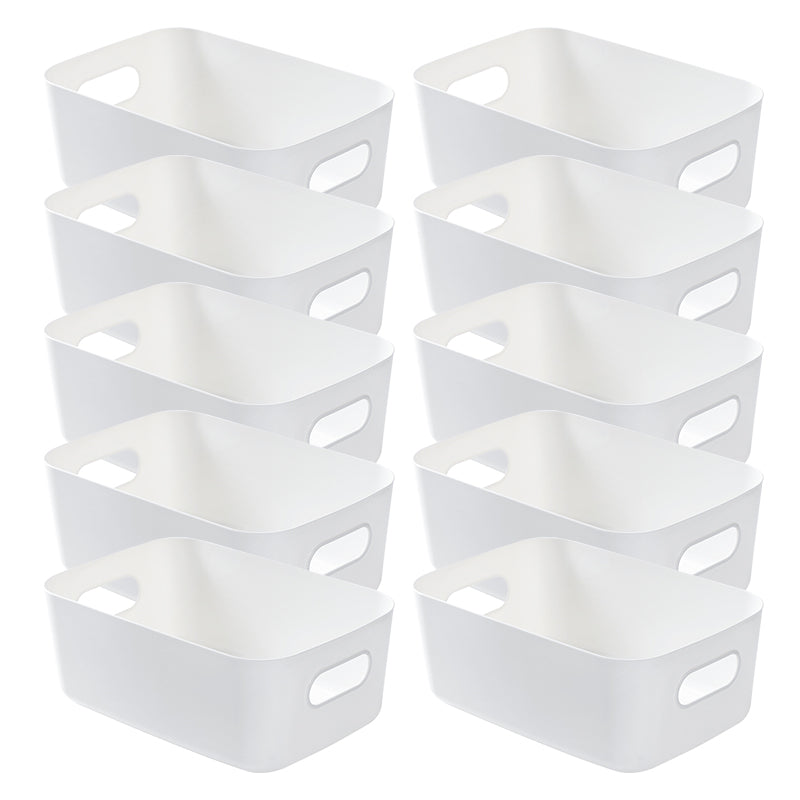 Vilscijon Lot de 10 bacs de rangement multifonction - Blanc