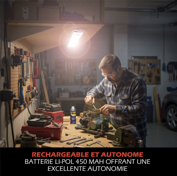 KYF Lampe LED rechargeable avec détecteur de mouvement, 30 cm, batterie USB, 100 lumens