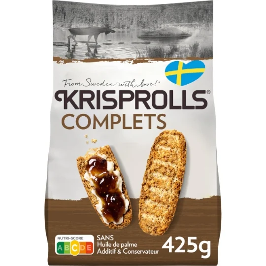 KRISPROLLS Pains grillés suédois complet sachet de 425g
