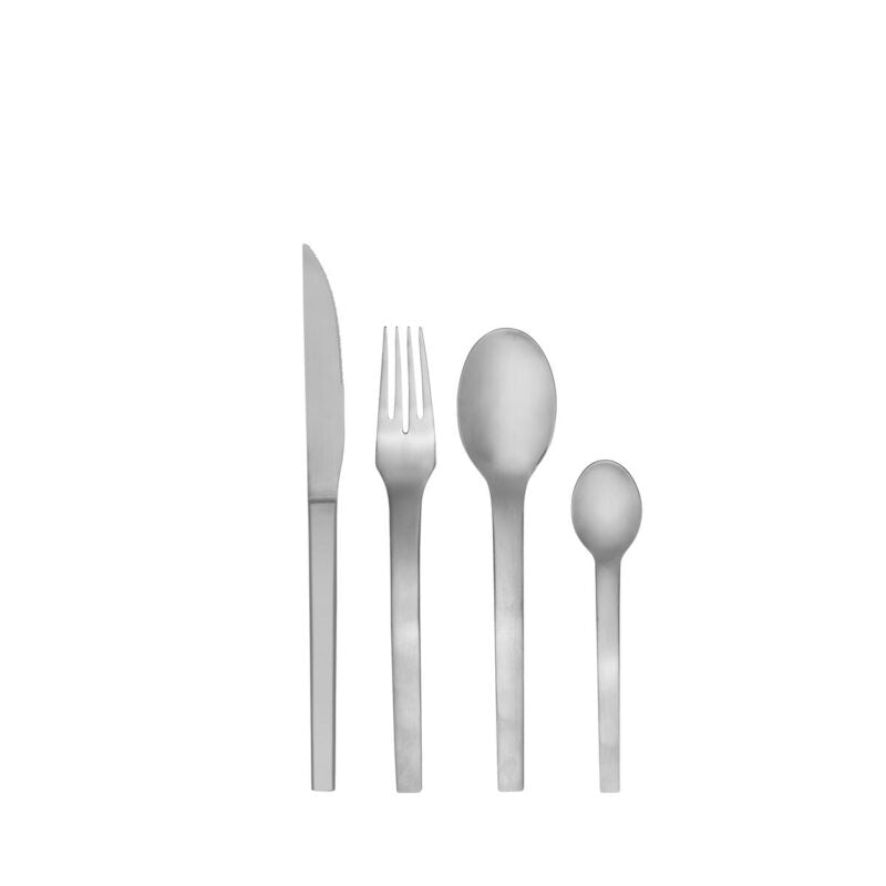 Hübsch Mano Lot de 16 couverts brossés