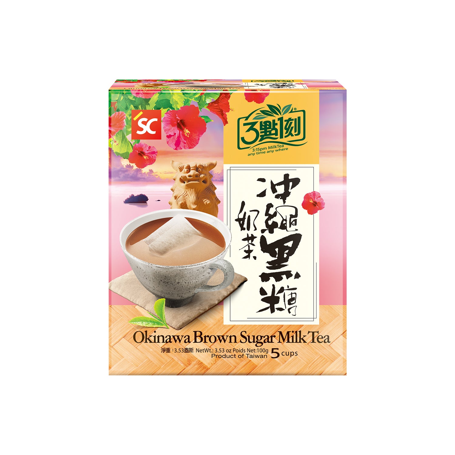 3:15PM Thé au lait au sucre brun d'Okinawa 5 x 20 g