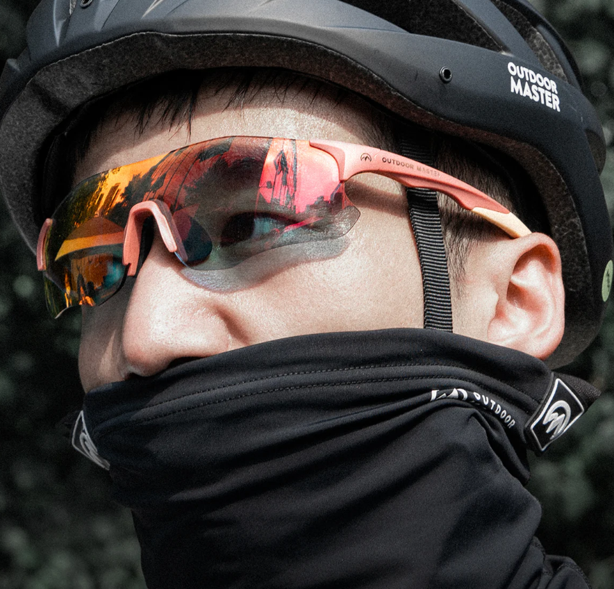 OutdoorMaster HawkSharp HD Lunettes de soleil de sport pour cyclisme photochromiques, Écaille de tortue