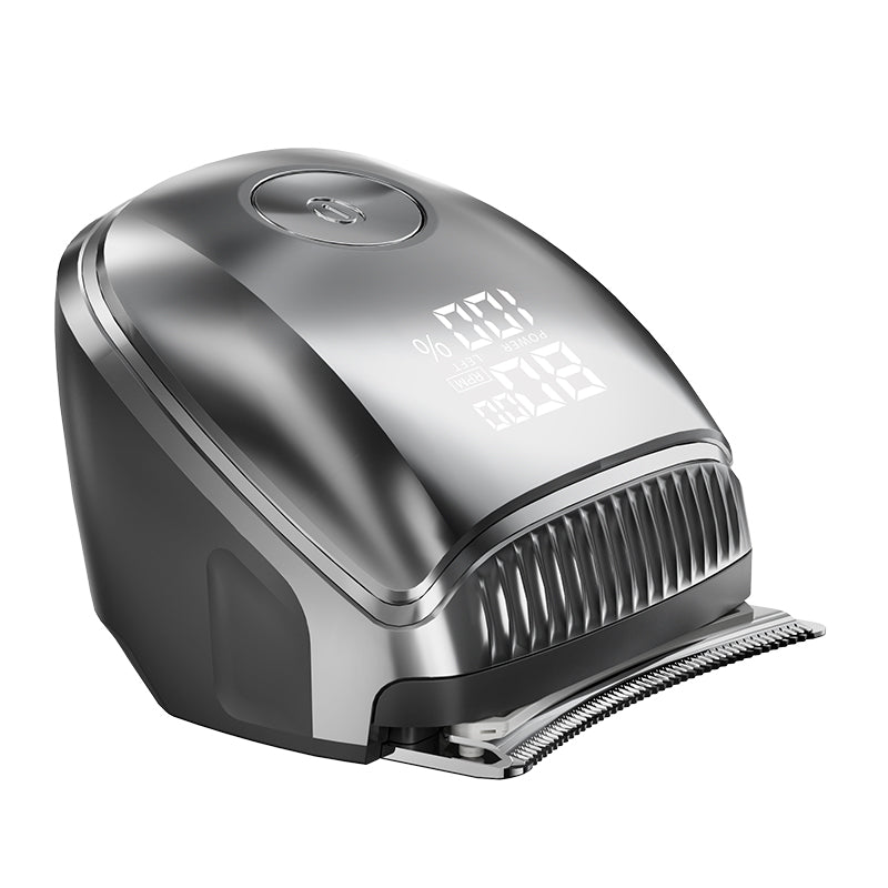 Komingdon Tondeuse à cheveux sans fil rechargeable Homme Coupe précise Nettoyage facile Longue autonomie Argent