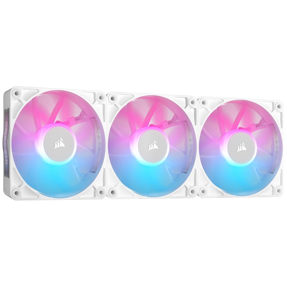 CORSAIR RX RGB Series, iCUE LINK RX120 RGB White, 120mm RGB Fan, Triple Fan Kit