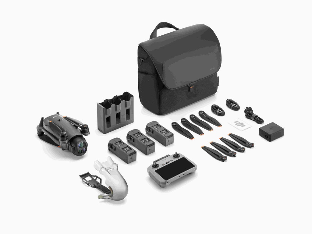 DJI Mavic 4 Pro Kit Fly More avec DJI RC 2, drone triple caméra Hasselblad 4/3 100 MP CMOS, autonomie 51 min, transmission vidéo 30 km, station de recharge