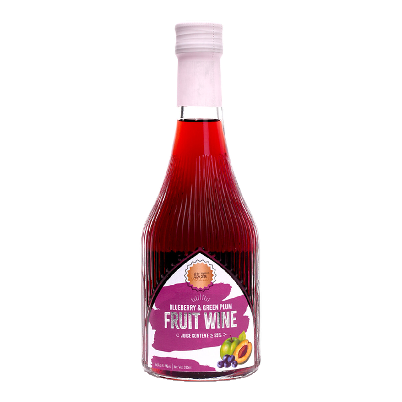 Vin de Fruits YouLu MYRTILLE & PRUNE VERTE 8.5% vol 330 ml