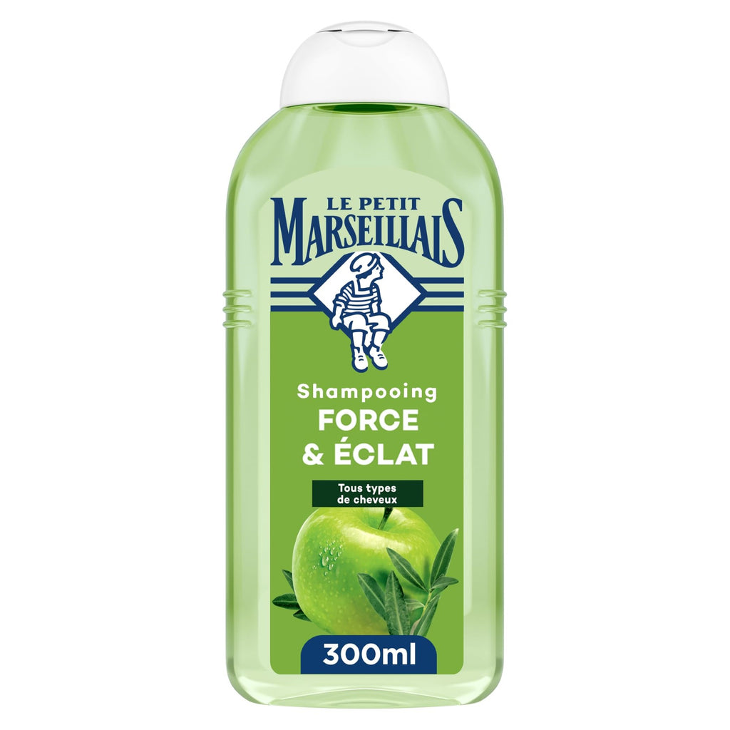 Le Petit Marseillais Shampoing Force & Éclat Pomme Et Olivier Bio Flacon 300 ml