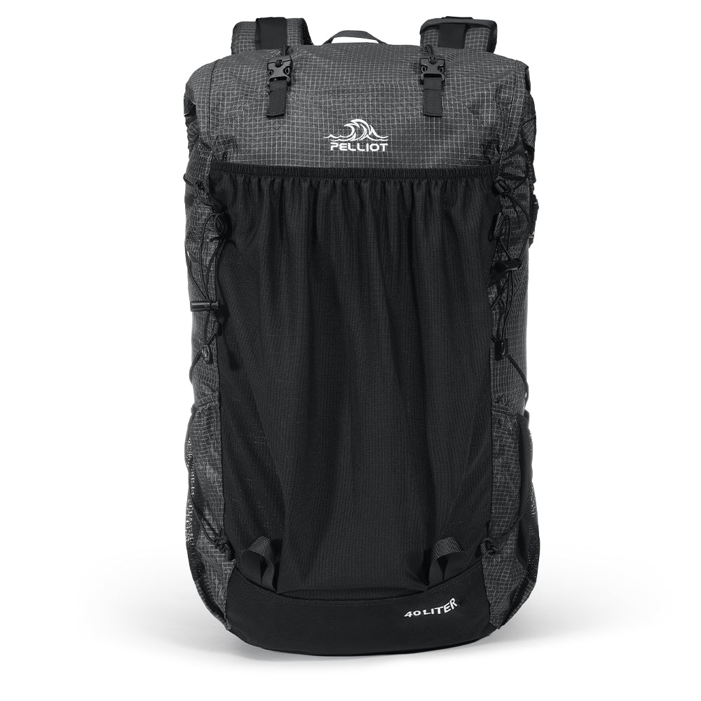 PELLIOT Sac à dos de randonnée Unisexe Voyage Camping Étanche Durable – Spacieux et robuste pour les randonnées de plusieurs jours, Gris roche, 40 L