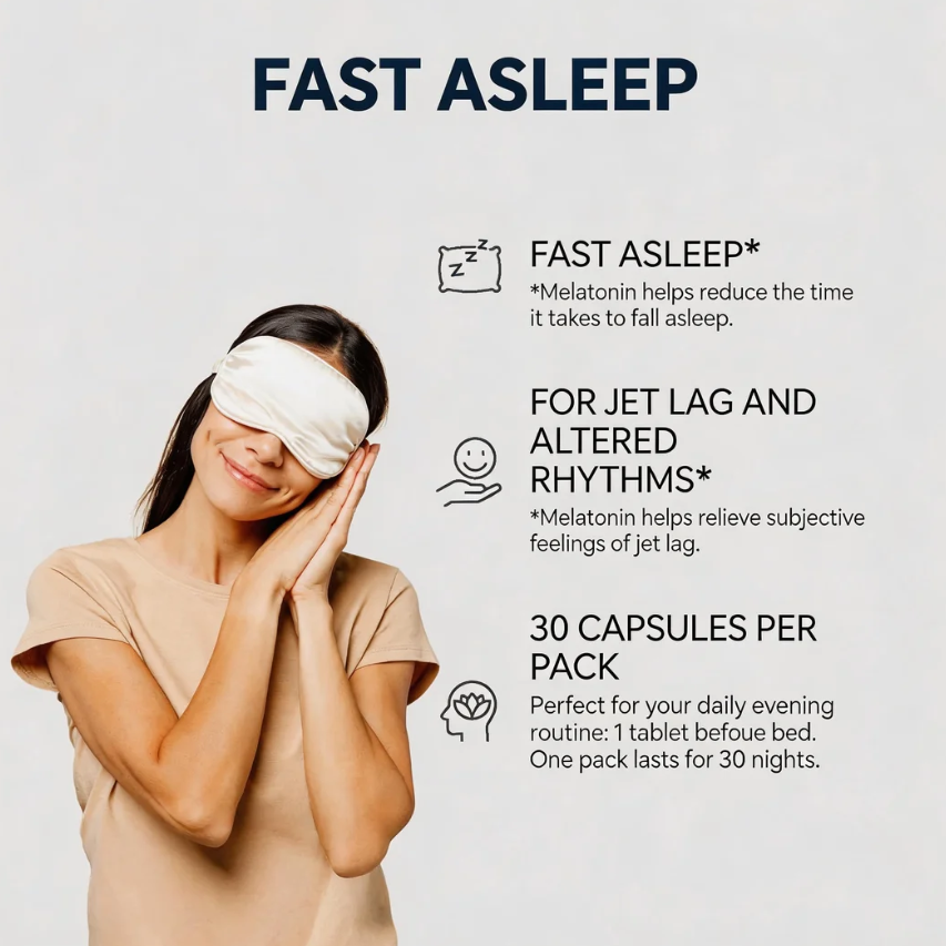 smartsleep SLEEP+ 30 Gélules de sommeil, avec 1 mg de mélatonine, ashwagandha, mélisse, passiflore et magnésium, fabriqué en Allemagne, vegan