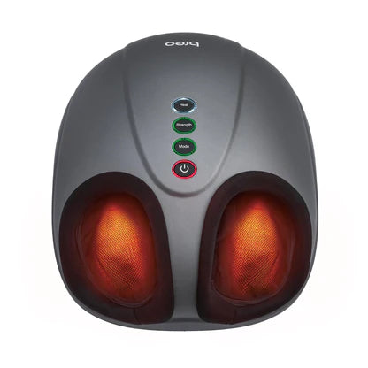 breo Appareil de massage des pieds chauffant, Pétrissage en profondeur, Massage shiatsu, Relaxation, Soulagement douleurs aux pieds, Fasciite plantaire