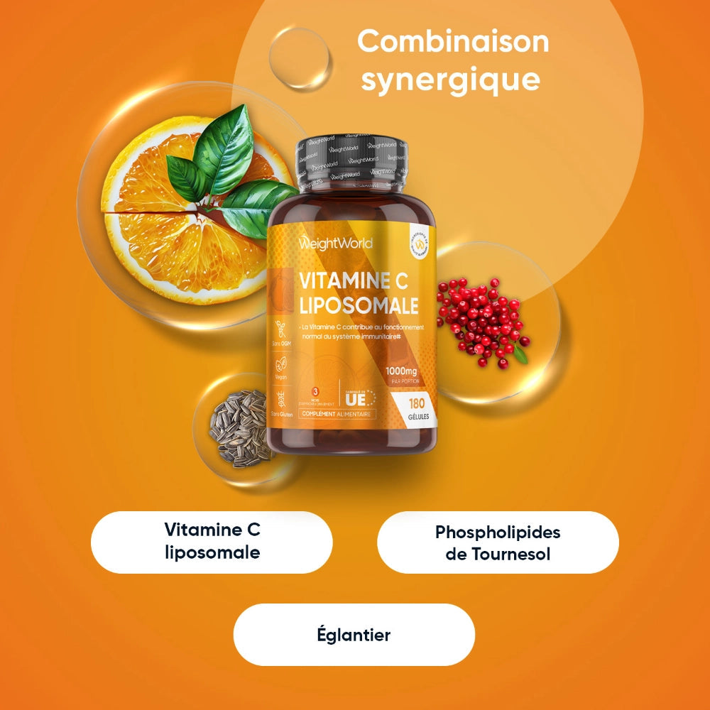 WeightWorld Vitamine C et Zinc 1000 mg - 180 comprimés