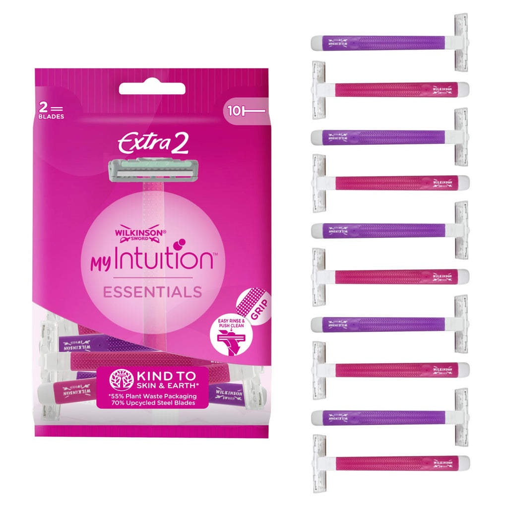WILKINSON SWORD myIntuition Essentials Extra 2 - Rasoirs Jetables Femme - Pack de 10