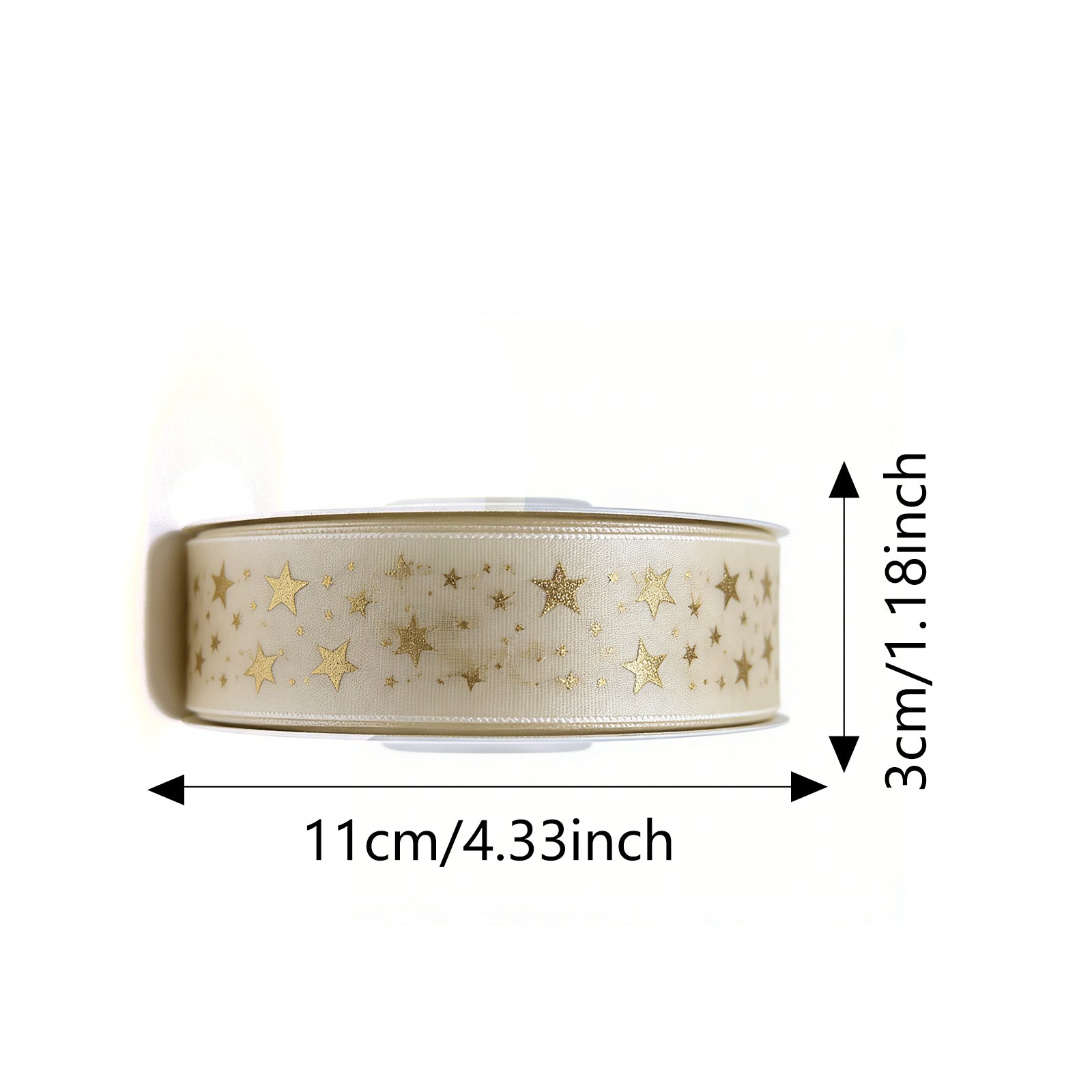 Ju7cer Ruban en tulle à dorure gaufrée 2 pièces, Largeur 2,5 cm, Longueur env. 9 m, Ruban d'emballage cadeau d'anniversaire, Ruban pour gâteau de pâtisserie, Ruban pour nœud de décoration florale