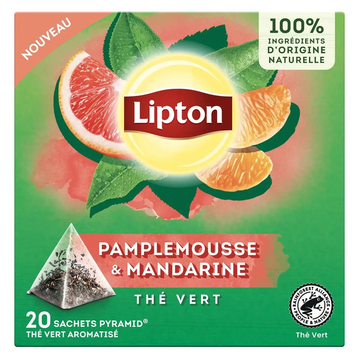 Lipton Thé Vert Pamplemousse Mandarine - 20, 32 g