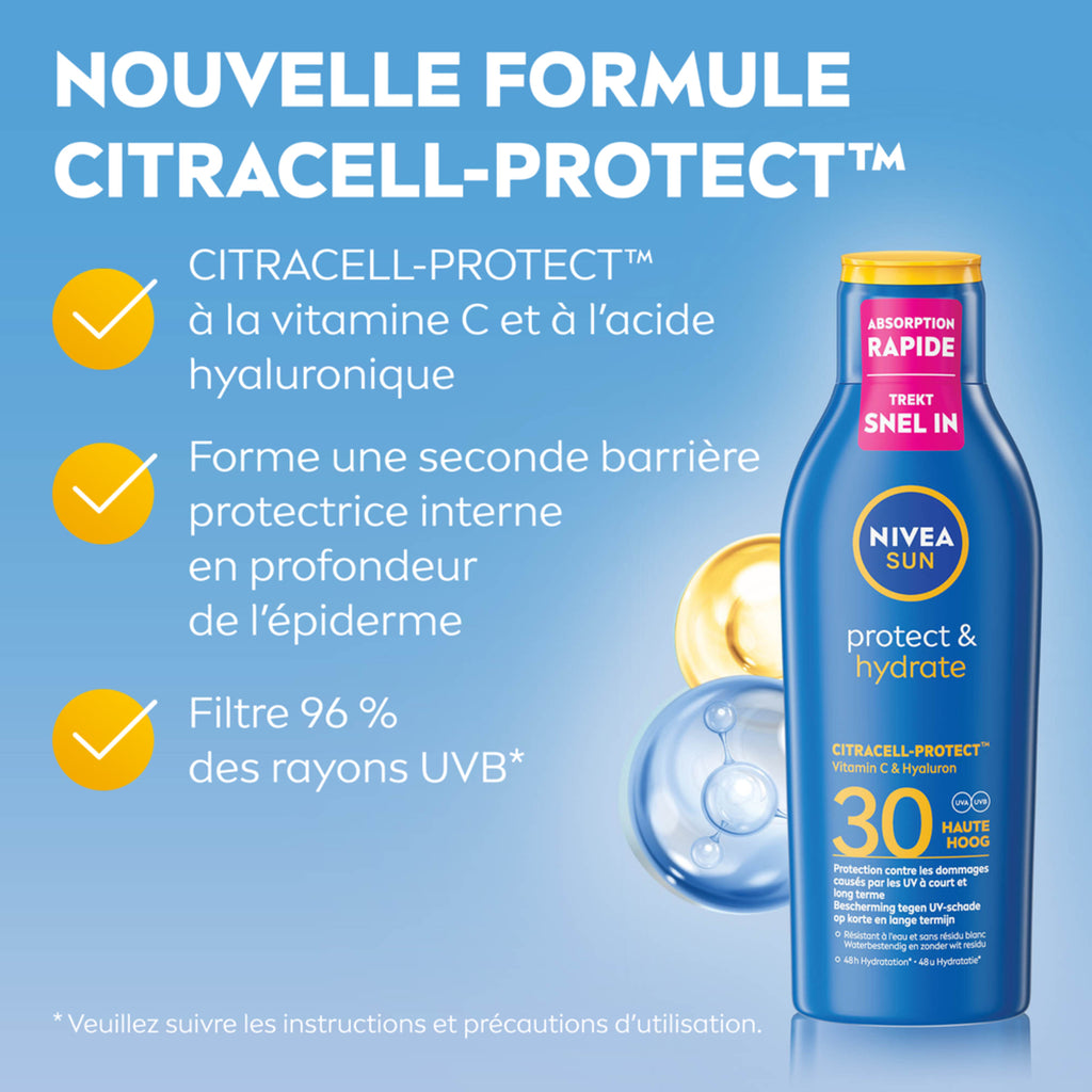 NIVEA SUN Lait solaire Protect & Hydrate SPF 30 - 200 ml