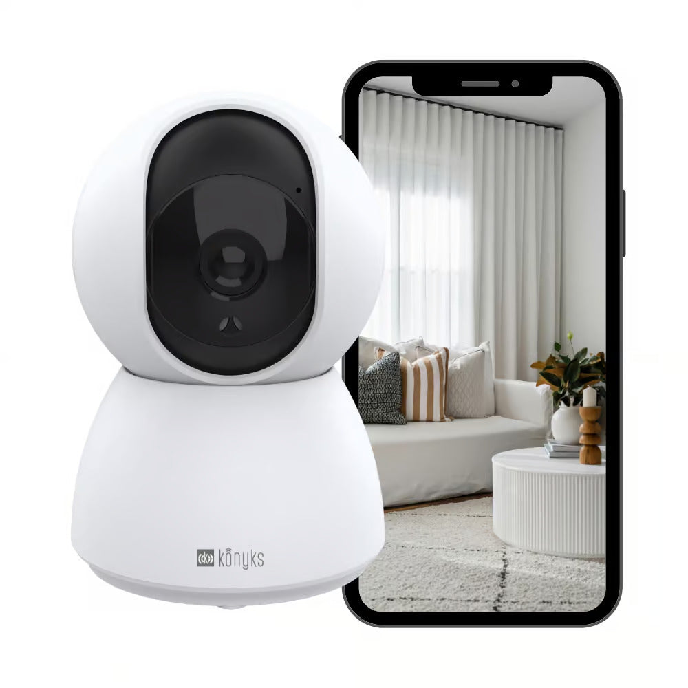 Konyks KO338690 Pack sécurité - 1 caméra Wi-Fi intérieure + 2 détecteurs d'ouverture + 1 détecteur de mouvement + 2 télécommandes