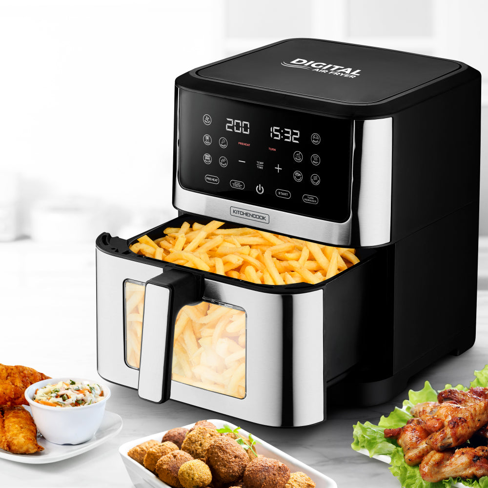 KITCHENCOOK AIRMED WXL Friteuse sans huile 8 L, 10 programmes préréglés, avec hublot de visualisation