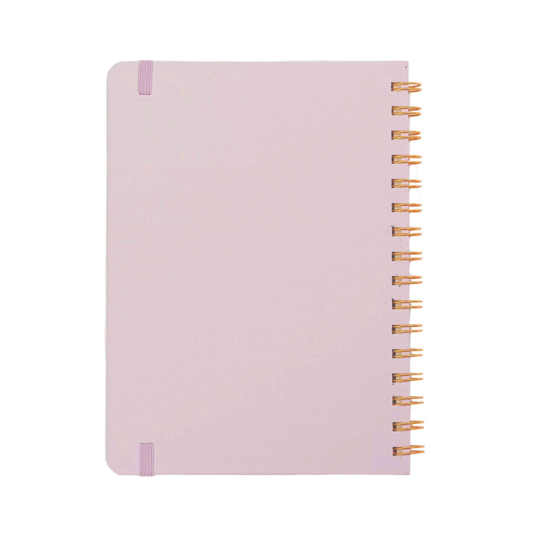 Jubiluu Carnet ligné à spirale A5 couverture rigide - 96 feuilles (papier offset 100 g), avec élastique - Journal ligné crème classique pour écriture, école, bureau et cadeaux - Violet lavande