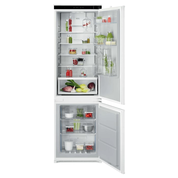 AEG NSC6M18FES Réfrigérateur-congélateur combiné encastrable - 249 L - TwinTech No Frost - Blanc - Classe E