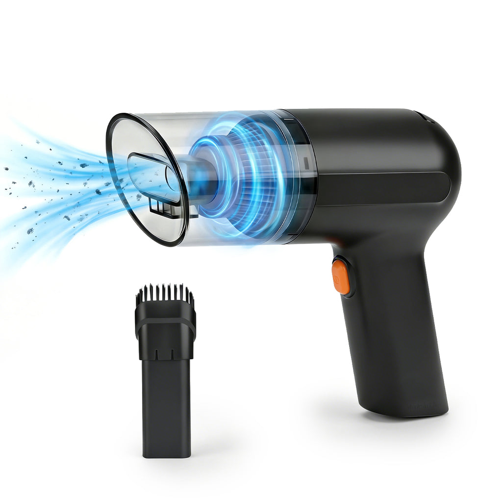 ATSHARK H2216-1 Mini Aspirateur de Voiture, Forte Aspiration de 3000Pa, Portable Sans Fil, Chargement USB 1800mAh, Noir