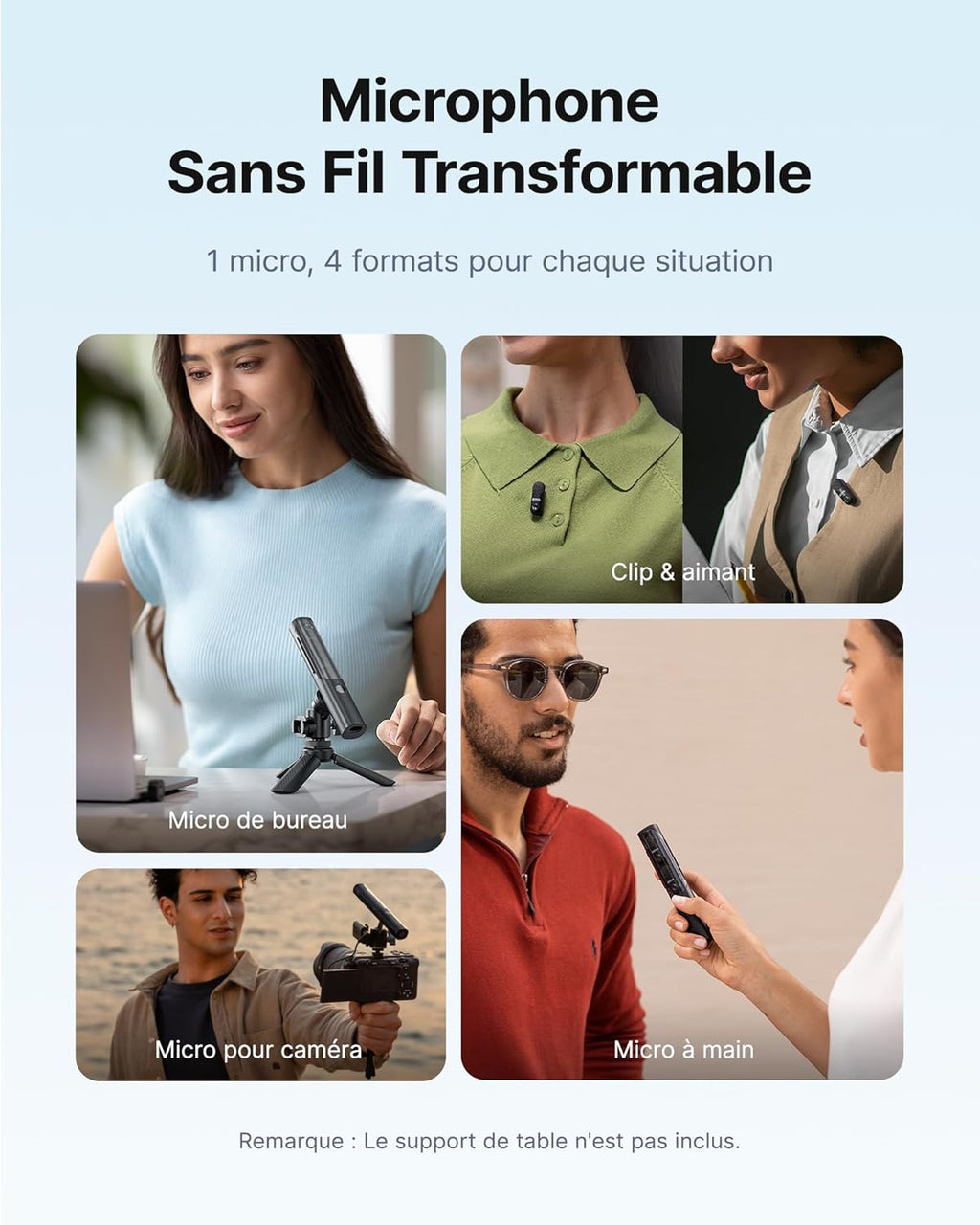 Micro Cravate Sans Fil BOYA Magic-05 USB-C AI Transformable pour Appareil Photo, iPhone 16/17, Android, PC (2 Émetteurs + 1 Récepteur + Boîtier de Charge)