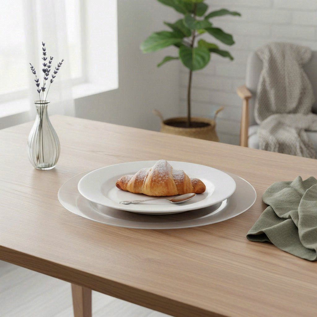 Assiette en plastique - Transparente - 23 cm - Lot de 4